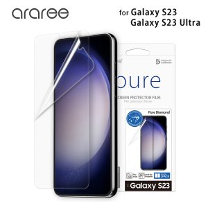 全画面保護フィルム PURE DIAMOND (2枚入り) クリア【Galaxy S23 / S23 Ultra】