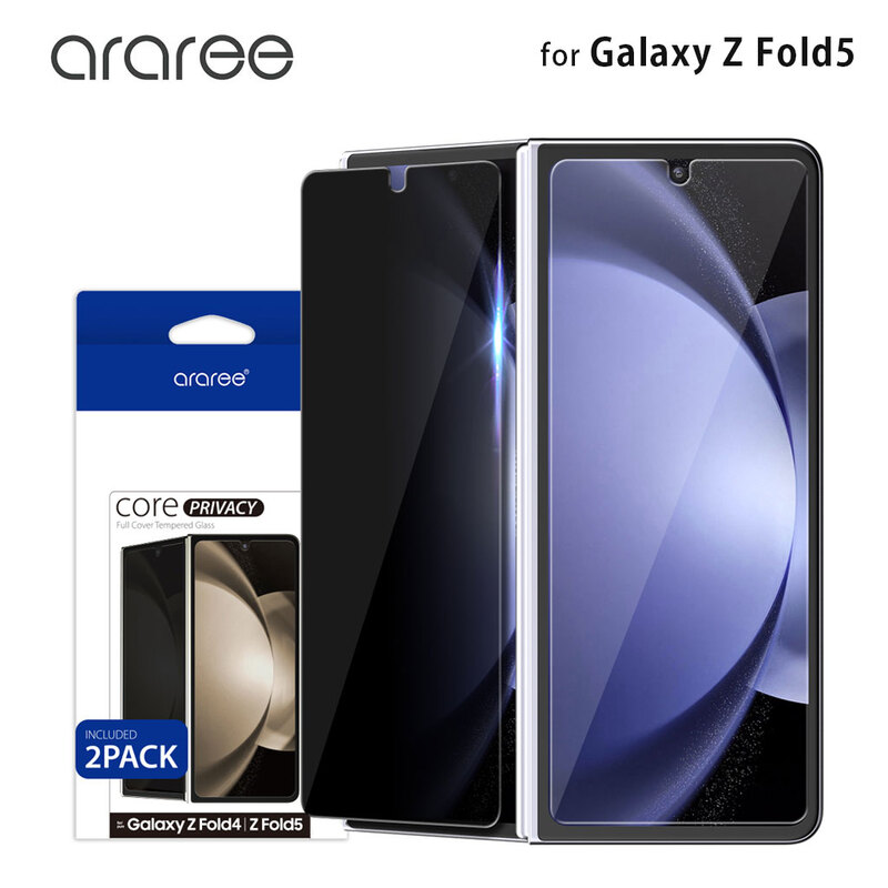 CORE のぞき見防止 強化ガラスフィルム (2枚入り）【Galaxy Z Fold5】